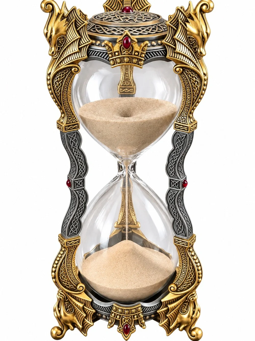 Regal Gold Dragon Hourglass Decorative Sand Timer